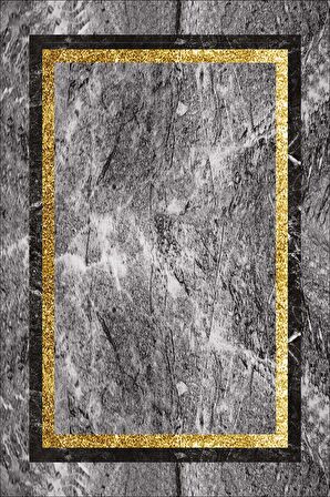 Gold Çerçeveli Dokuma Leke Tutmaz Masa Örtüsü MSO097