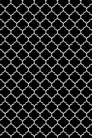 Siyah Fas Desen Dokuma Leke Tutmaz Masa Örtüsü MSO121