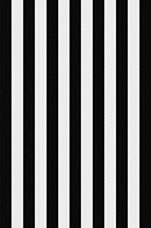 Siyah Çizgili Dokuma Leke Tutmaz Masa Örtüsü MSO151