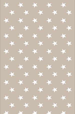 Bej Yıldızlı Dokuma Leke Tutmaz Masa Örtüsü MSO160