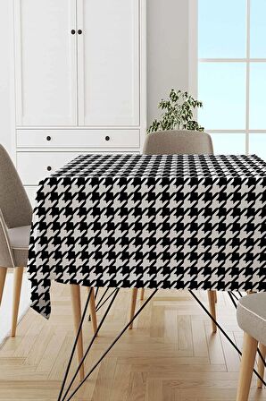 Siyah Kazayağı Dokuma Leke Tutmaz Masa Örtüsü MSO169