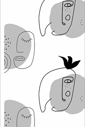 Beyaz Modern Desen Dokuma Leke Tutmaz Masa Örtüsü MSO180