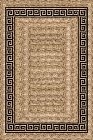 Bej Hasır Görünümlü Dokuma Leke Tutmaz Masa Örtüsü MSO189