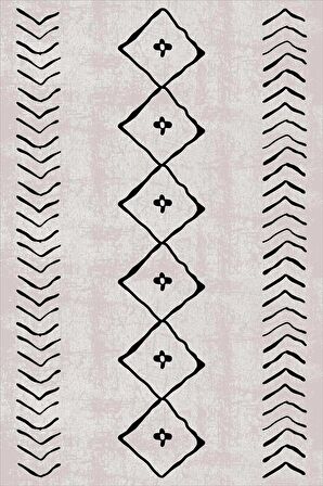 Vizon Etnik Desen Moroccan Leke Tutmaz Masa Örtüsü MSO191