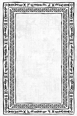 Beyaz Çerçeveli Dokuma Leke Tutmaz Masa Örtüsü MSO217