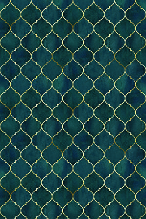 Zümrüt Fas Desen Dokuma Leke Tutmaz Masa Örtüsü MSO259