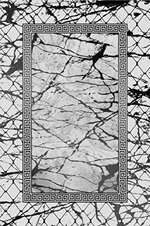 Gri Çerçeveli Dokuma Leke Tutmaz Masa Örtüsü MSO275