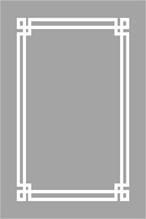 Gri Çerçeveli Dokuma Leke Tutmaz Masa Örtüsü MSO279