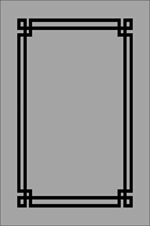 Gri Çerçeveli Dokuma Leke Tutmaz Masa Örtüsü MSO280