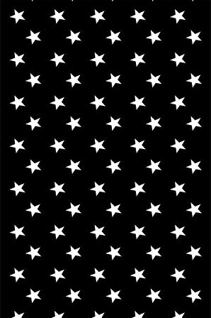 Siyah Yıldızlı Dokuma Leke Tutmaz Masa Örtüsü MSO309