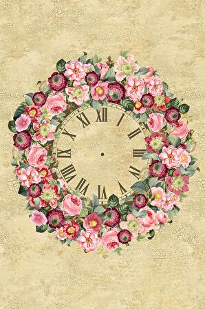 Bej Çiçek Desenli Dokuma Leke Tutmaz Masa Örtüsü MSO340