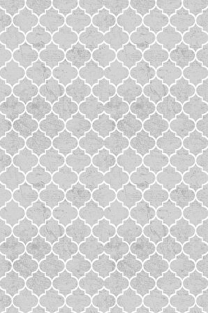 Gri Fas Etnik Desen Dokuma Leke Tutmaz Masa Örtüsü MSO343