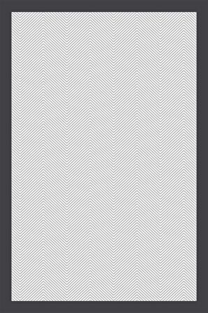 Açık Gri Çerçeveli Dokuma Leke Tutmaz Masa Örtüsü MSO350