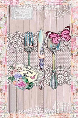 Pembe Kelebekli Dokuma Leke Tutmaz Masa Örtüsü MSO360