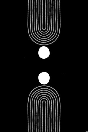 Siyah Modern Desenli Dokuma Leke Tutmaz Masa Örtüsü MSO368