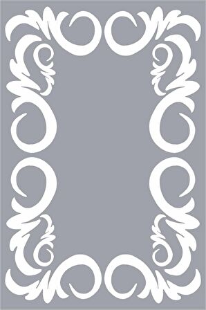 Gri Çerçeveli Dokuma Leke Tutmaz Masa Örtüsü MSO387