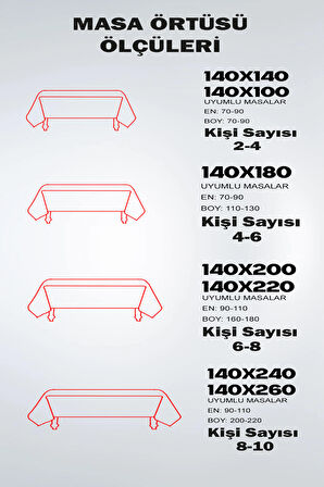 Siyah Çerçeveli Dokuma Leke Tutmaz Masa Örtüsü MSO395