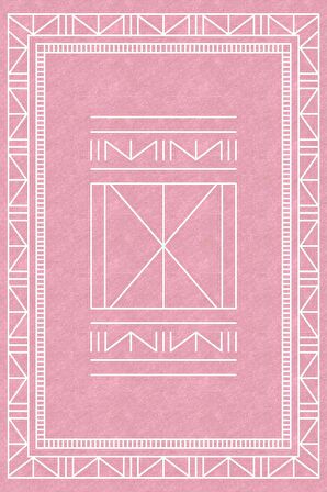 Pembe Etnik Desenli Dokuma Leke Tutmaz Masa Örtüsü MSO429