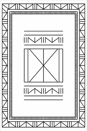 Beyaz Etnik Desenli Dokuma Leke Tutmaz Masa Örtüsü MSO432