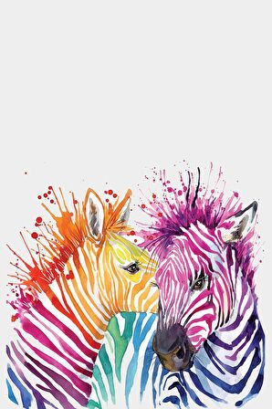 Ekru Zebra Hayvan Temalı Leke Tutmaz Masa Örtüsü MSO445