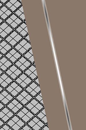 Bej Ekose Desenli Dokuma Leke Tutmaz Masa Örtüsü MSO487