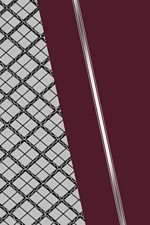 Bordo Ekoseli Dokuma Leke Tutmaz Masa Örtüsü MSO496