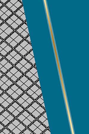 Turkuaz Ekoseli Dokuma Leke Tutmaz Masa Örtüsü MSO505