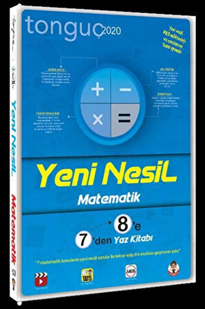 7'den 8'e Yeni Nesil Matematik Yaz Kitabı Tonguç Yayınevi