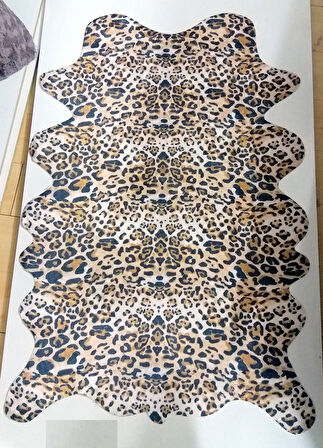 Acassia Home Baskılı Kaymaz Deri Taban Leopar Post (160x200)