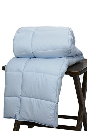 Özdilek Ranforce Pamuk Kumaş Çift Kişilik Silikon Yorgan-Mavi