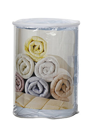 Özdilek Ranforce Pamuk Kumaş Çift Kişilik Silikon Yorgan-Mavi