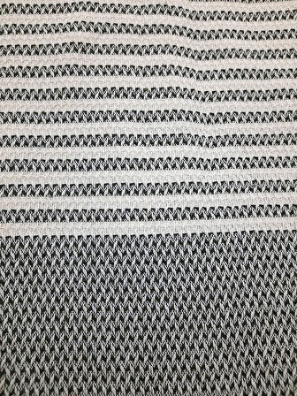 Mandaş Pamuklu Kaymaz Hasır Dokuma Kolları Örten Koltuk Örtüsü Maxi Takım-Koyu Gri Yeni