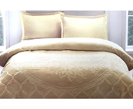 Özdilek Trendy Embos Çift Kişilik Battaniye (220x240)-Hardal