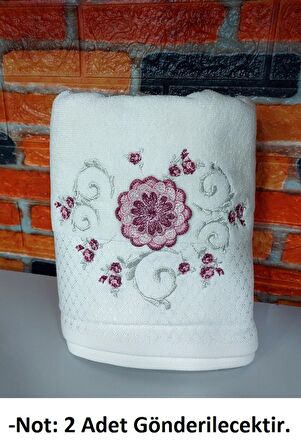 Özdilek 2li Butik El-Yüz Havlusu (50x90)-Mariposa Krem