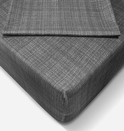 Özlü Fitted Lastikli Çift Kişilik Çarşaf Seti (160x200)-Antrasit