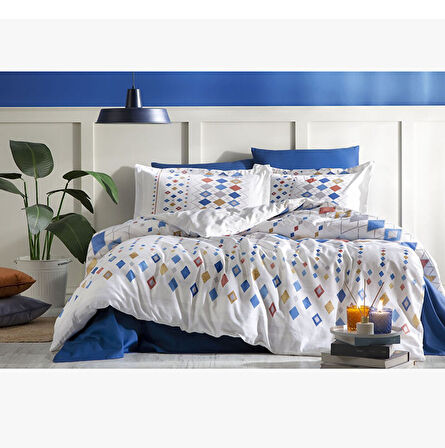 Özdilek Ranforce Tek Kişilik Nevresim Takımı-Color Silices Mavi