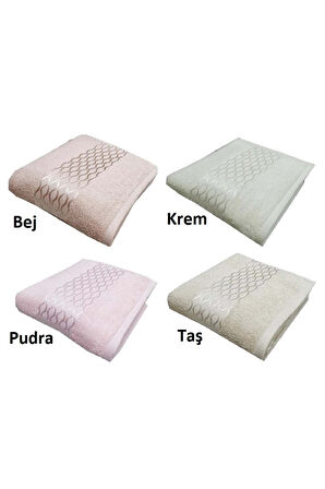 Özdilek 4 Adet Pamuklu El-yüz Havlusu (50x80)-elissa Bej+pudra+krem+taş