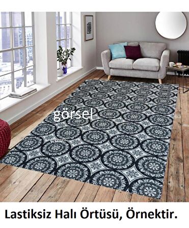 Mandaş 4m2 Lastiksiz Halı Örtüsü Savan (160x250)-Bordo v2