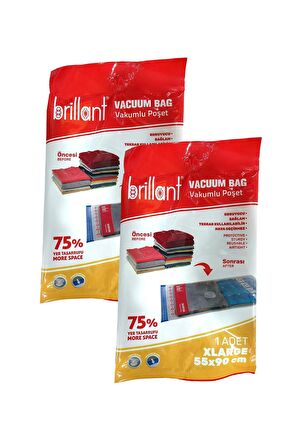 Brillant Vakumlu Hurç, 2li Set, XLarge Boy 55x90