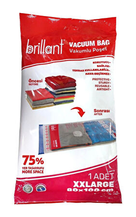 Brillant Vakumlu Hurç, 3lü Set, XXLarge Boy 80x100