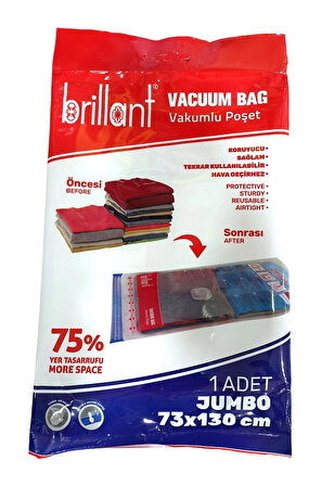 Brillant Vakumlu Hurç, 2li Set, Jumbo Boy 73x130