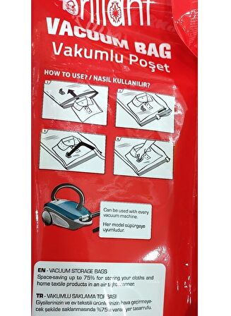 Brillant Vakumlu Hurç, 5li Set, Jumbo Boy 73x130