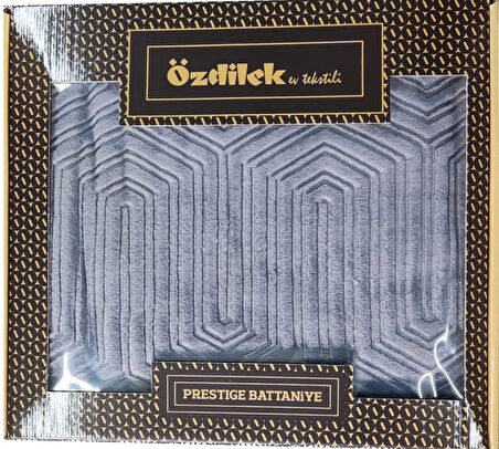Özdilek Prestige Kalın Embos Çift Kişilik Battaniye (220x240)-K.Gri Yeni Desen
