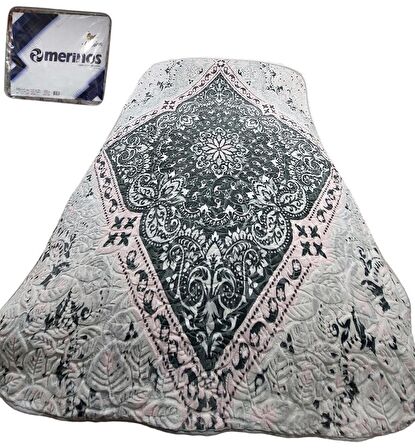 Merinos Fashion Tek Kişilik Vizon Battaniye (155x215)-Rumba Gri