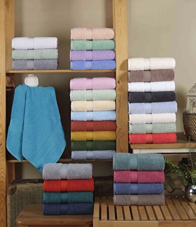 Hobby 1 Adet Colorful El-Yüz Havlusu (50x100)-Su Yeşili