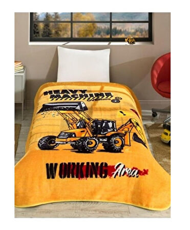 Özdilek Prime Tek Kişilik Battaniye (155x215)-Heavy Machine Turuncu