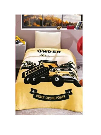 Özdilek Prime Tek Kişilik Battaniye (155x215)-Constraction Sarı