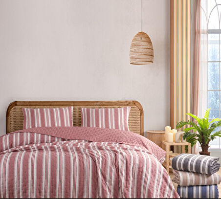 Colors & Colors  TUANA  çift kişilik yatak örtüsü seti 220*240 İndigo