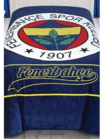 Taç Taraftar Lisanslı Tek Kişilik Battaniye (160x220)-FENERBAHÇE STRIPED