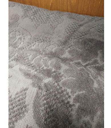 Özdilek Kadife Pamuk Büyük Boy Banyo Havlusu (90x150)-Curve Antrasit